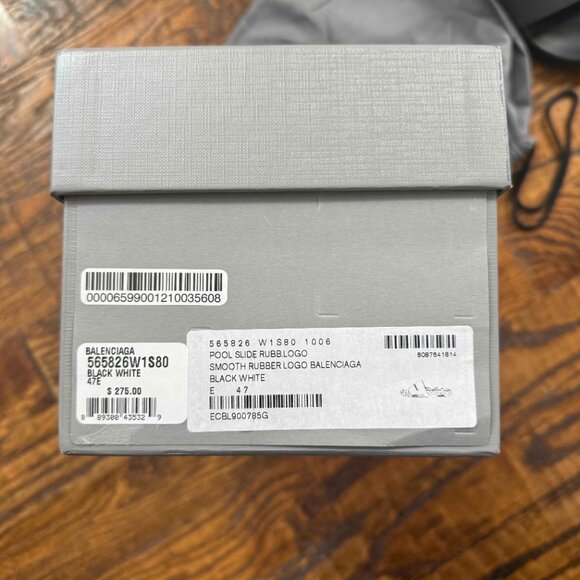 Balenciaga Smooth Pool Slide Rubber Logo Mens size 14/E47 - Picture 6 of 6